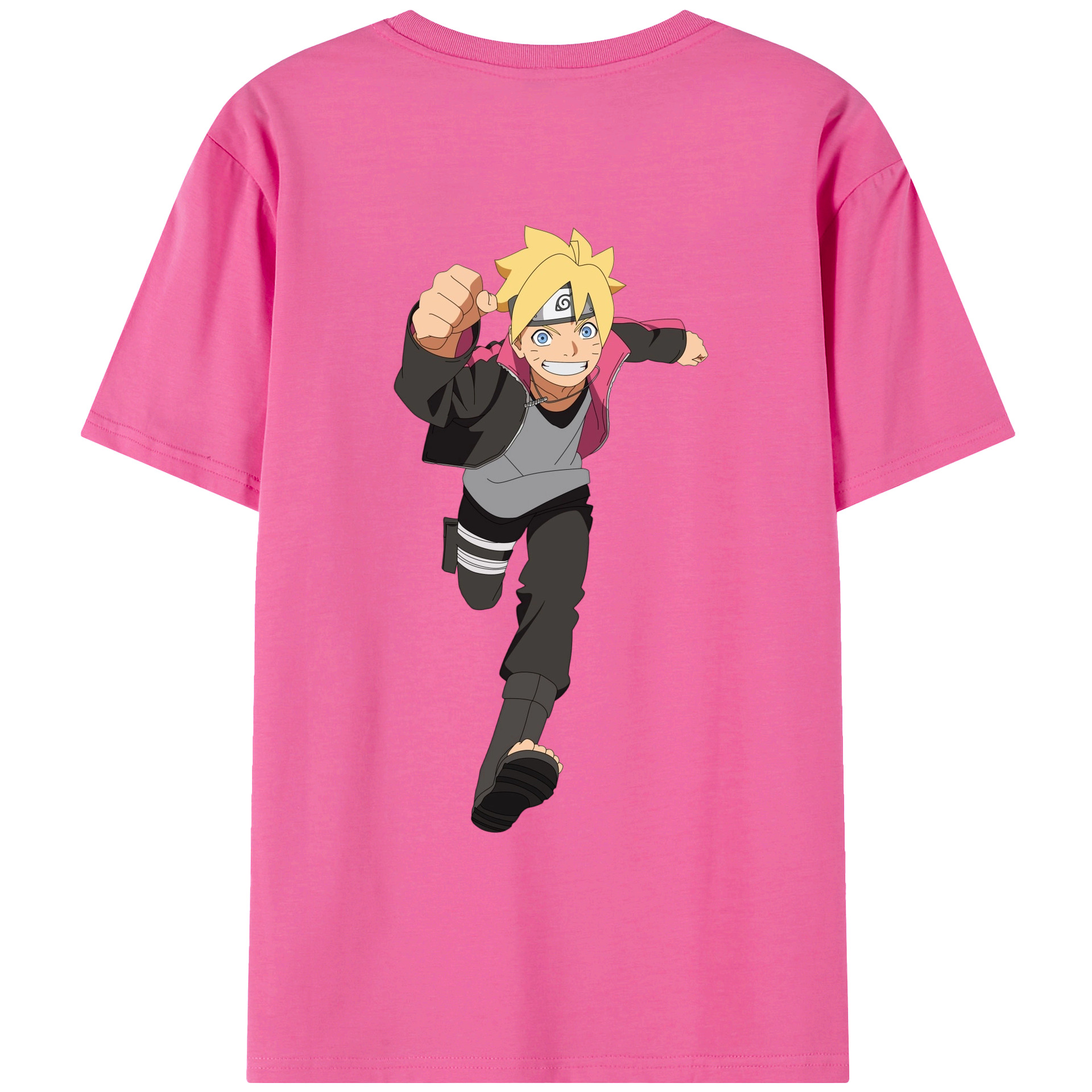（画像用） NARUTO -ナルト- うずまき ボルト Uzumaki Boruto レディース半袖Tシャツ(バックプリント)